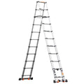 Telescopic Foldable Silver Aluminum Ladder Stabilizer Bar Wheeled Rack Home Use 150kg Load Capacity CE Certified Industrial