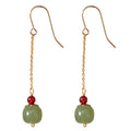 Jade Stone Earrings Stainless Material Natural Stone for Women and Girls ES004