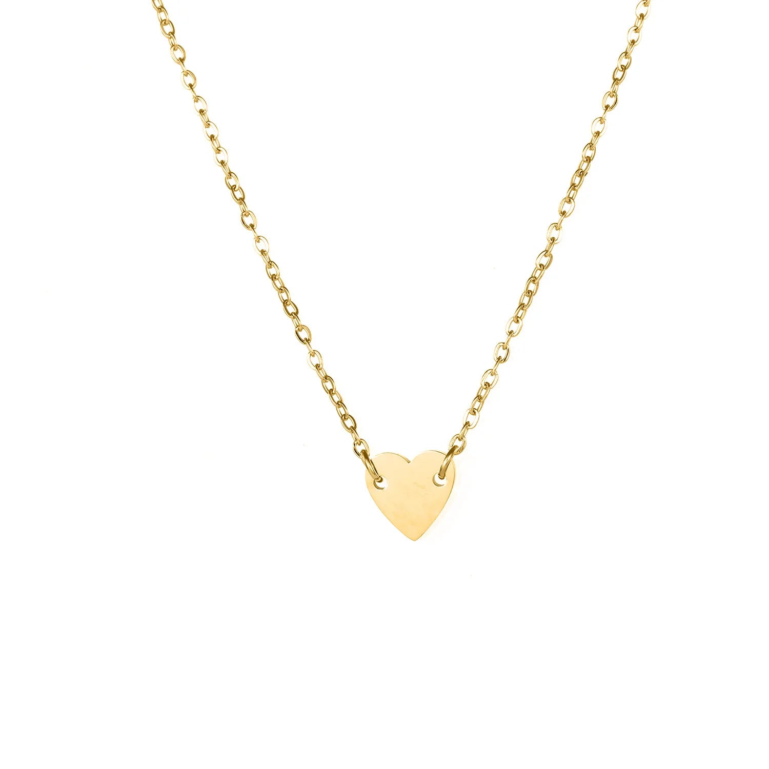 Daochong Custom 925 Sterling Silver Dainty Heart Necklace Custom Gold Choker Necklace