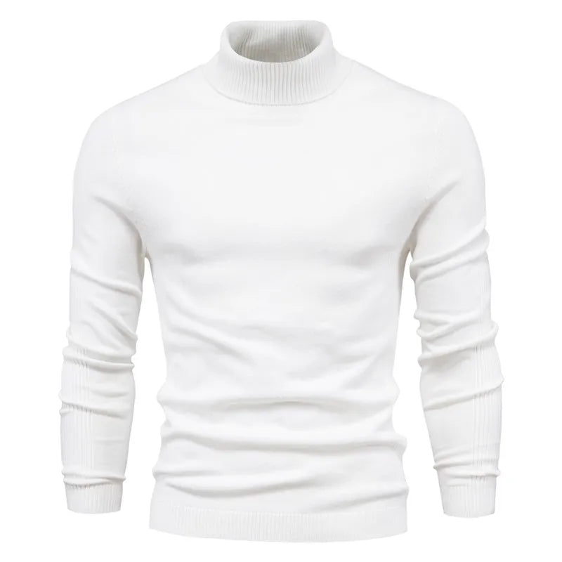 Causal Oem Turtle Neck Custom Autumn Thick Knitted Sweater Warm Coat