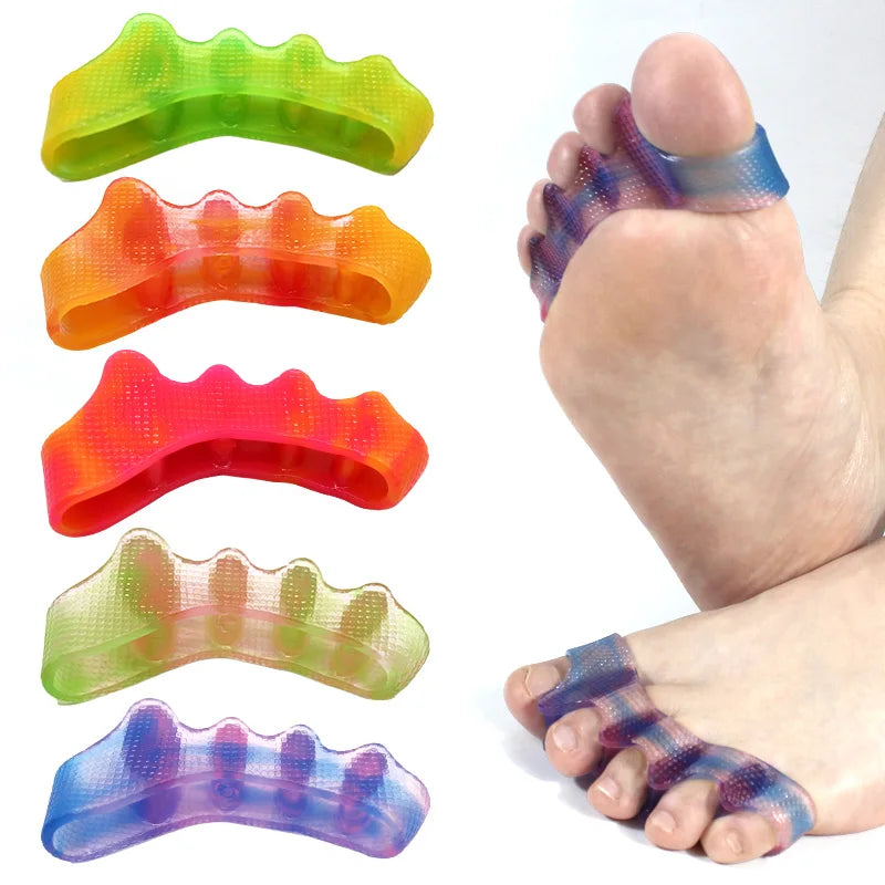 2025 New Colorful Toe Orthopedic Bunion Pain Relief Flexible Silicone Gel Toe Separator