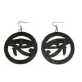 Hollow Out Boho Jewelry Drop Dangle Geometric Afro Black Wood Earrings