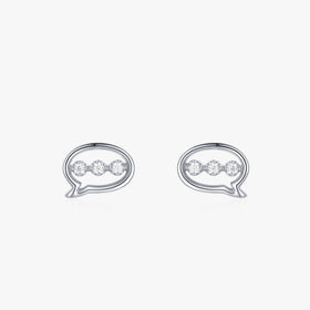 Ailmay Genuine 925 Sterling Silver Irregular Geometric Shape CZ Earrings for Women Girls Anti-allergy Fine Jewelry Gifts