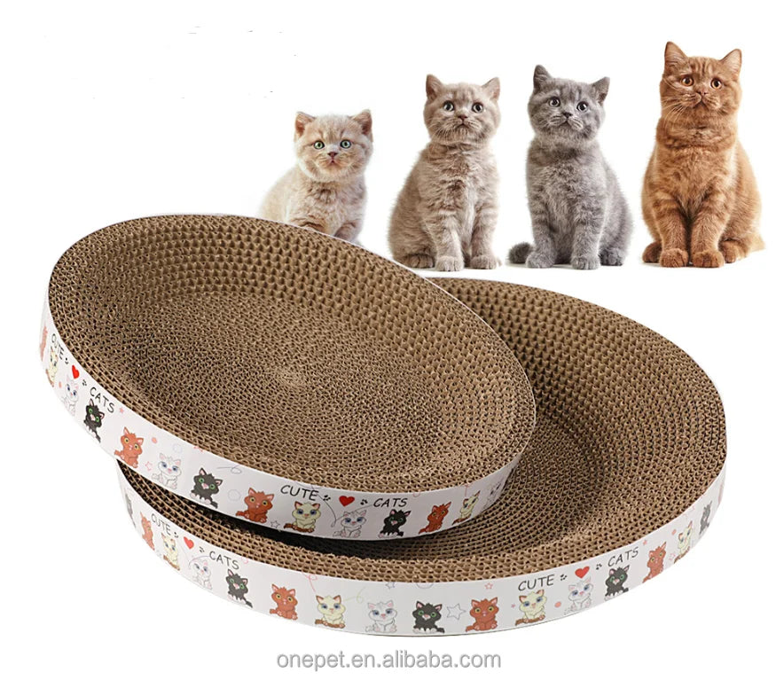 New Bowl Shaped Corrugated Cat Scratch Board Large Cat Supplies Toy Resistant Cat Scratching Play