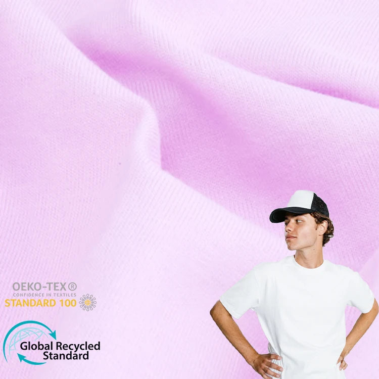 Plain Dyed 180 GSM CVC 60% Cotton 40% Poly Knit Single Jersey Fabric