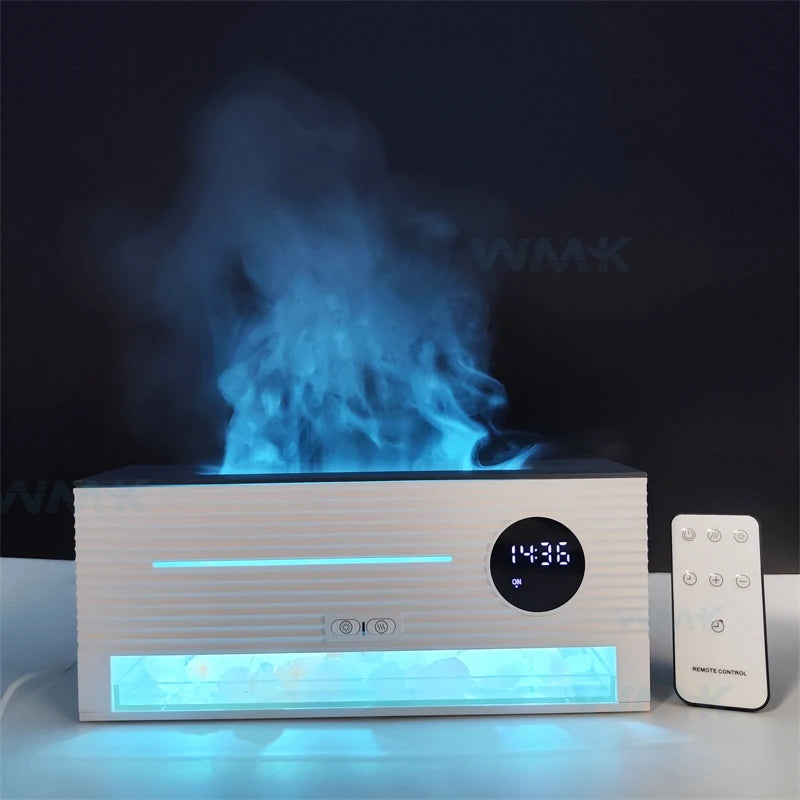 Electric Tabletop Rock Salt Stone Alarm Clock Waterless Flame Aroma Diffuser with 1 Year Warranty Installation Included