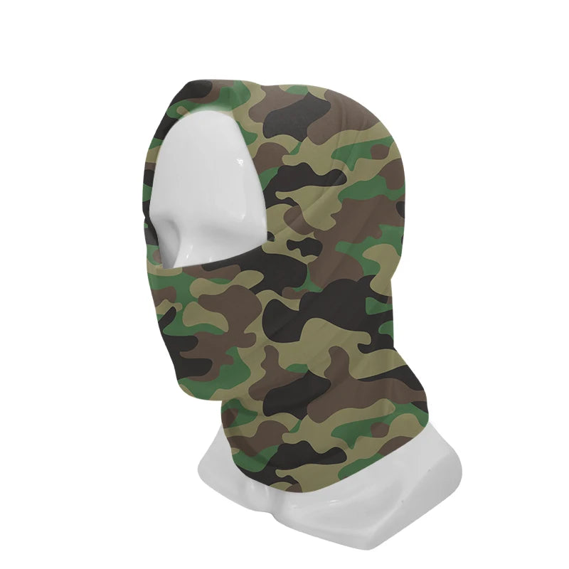 Dustproof Green Camo Multifunction Seamless Tube Mask Bandana Neck Gaiter