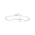 Trendy S925 Silver Cross Bracelets Fine Jewelry Bracelet Rhodium Plated Bracelets Gift for Women