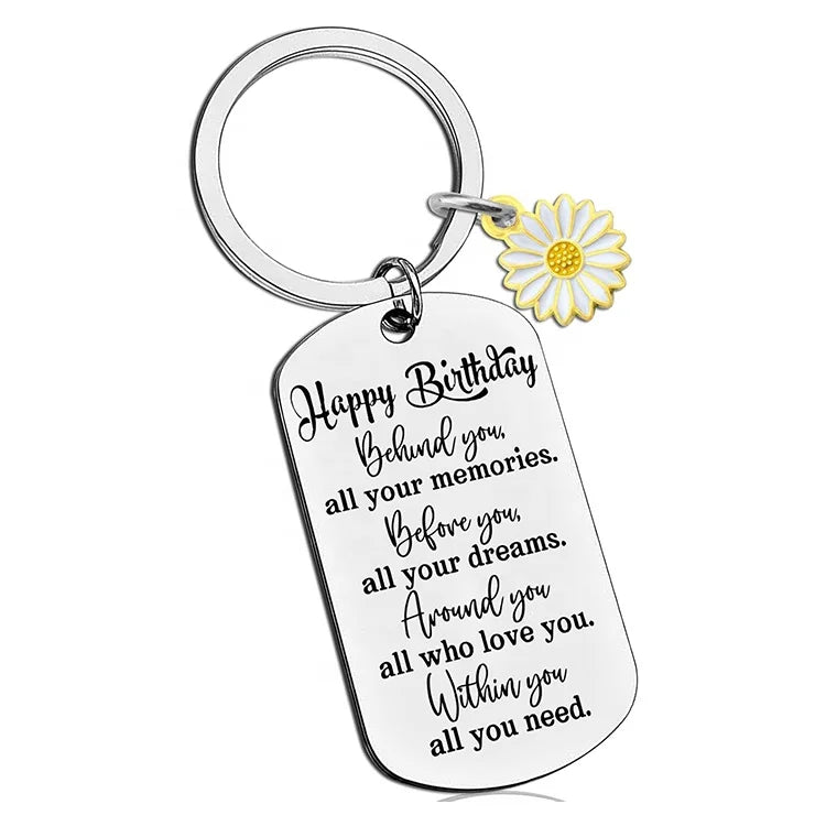 Best Birthday Metal Keychain Gifts for Women Friends & Sisters Unique Luxury Design with Customizable 2D/3D Printing