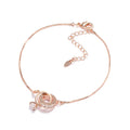 HOVANCI New American Fashion Charm Bracelet 18k Gold Plated Silver Jewelry Diamond Rhinestone Circle Bangle Bracelet for Girls