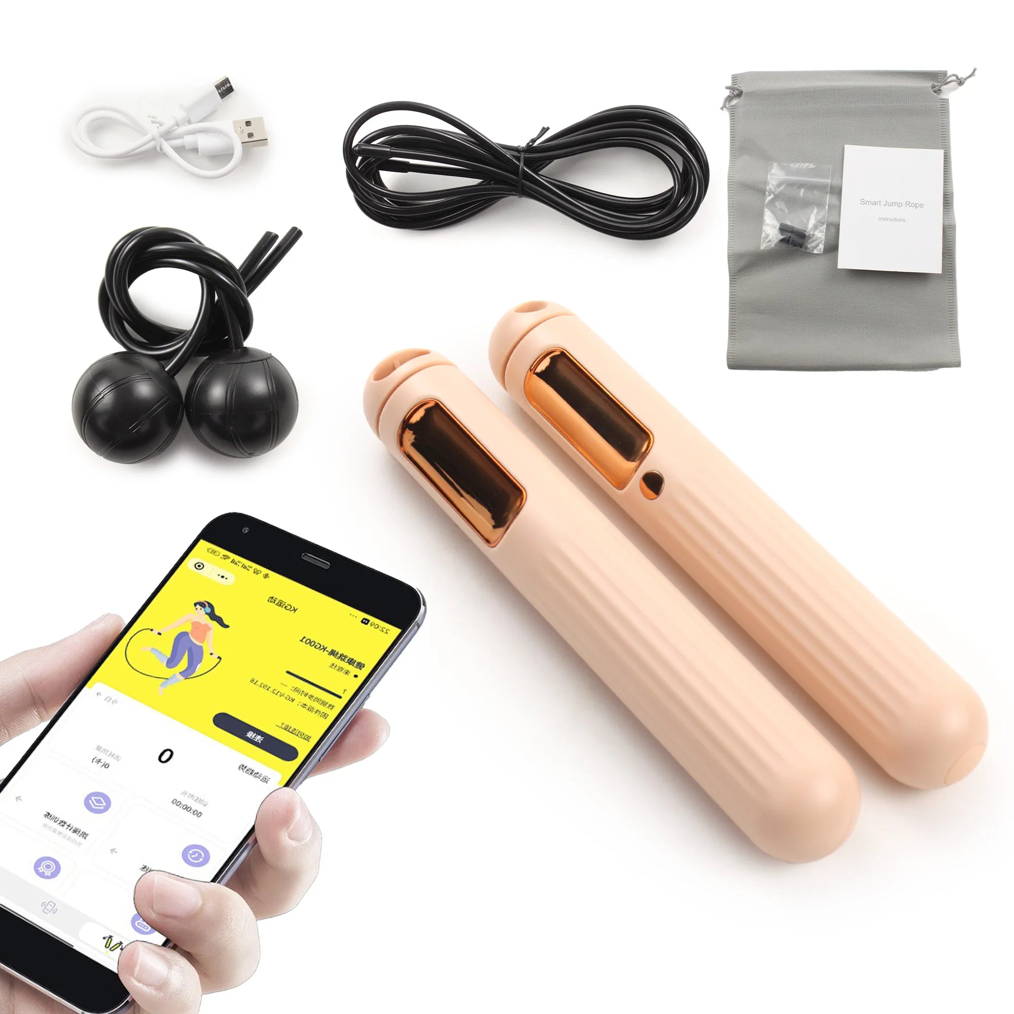 Intelligent Adjustable Fitness Skipping Rope Connectable APP Smart Jump Rope
