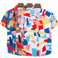 RNSHANGER New Summer Men's Holiday Shirt Short Sleeve Beach Hawaiian Casual Printing Plus Size 5XL Quick Drying Male Shirts
