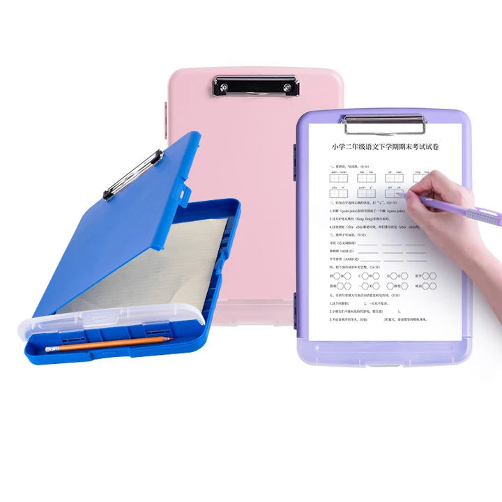 Xinyi Art File Folder Custom Writing Board PP A4 Nursing Storage Foldable Black Clipboard with Clip CE Certified