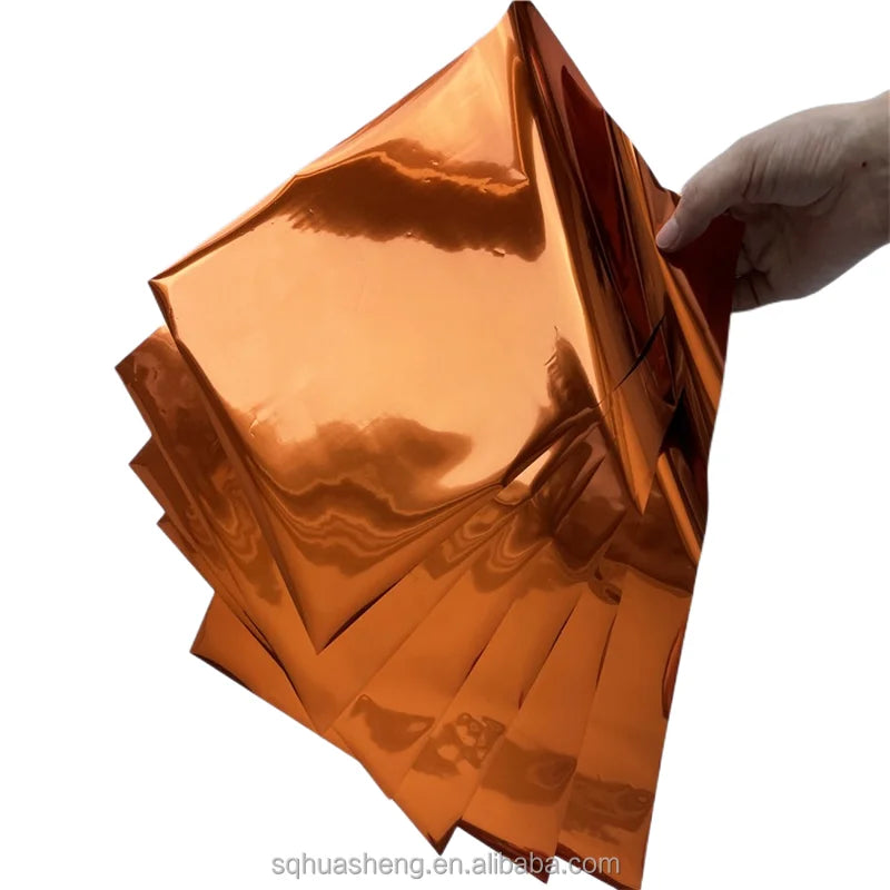 A4 Rose Gold Rainbow PET Sheet Material 50pcs Hot Stamping Foil for Digital Laser Toner Reactive Printing Transfer Printing