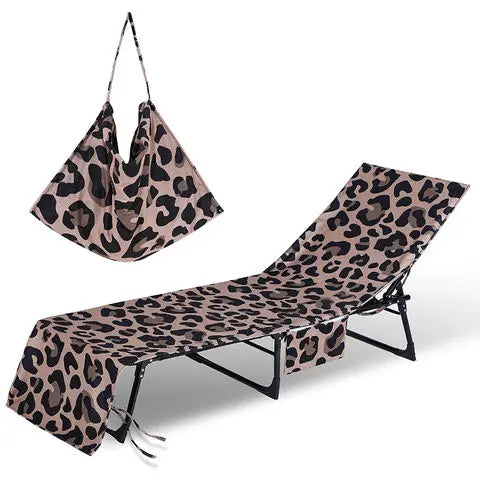 Water Absorbent Sueded Microfiber Beach Towel Lounge Chair Cover  Beach Chair Compact Towel with Pocket