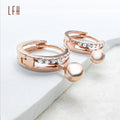 Cute Women Elegant Au750 18k Real Gold Round Diamond Studs Earrings Jewelry 18k Real Gold Earrings