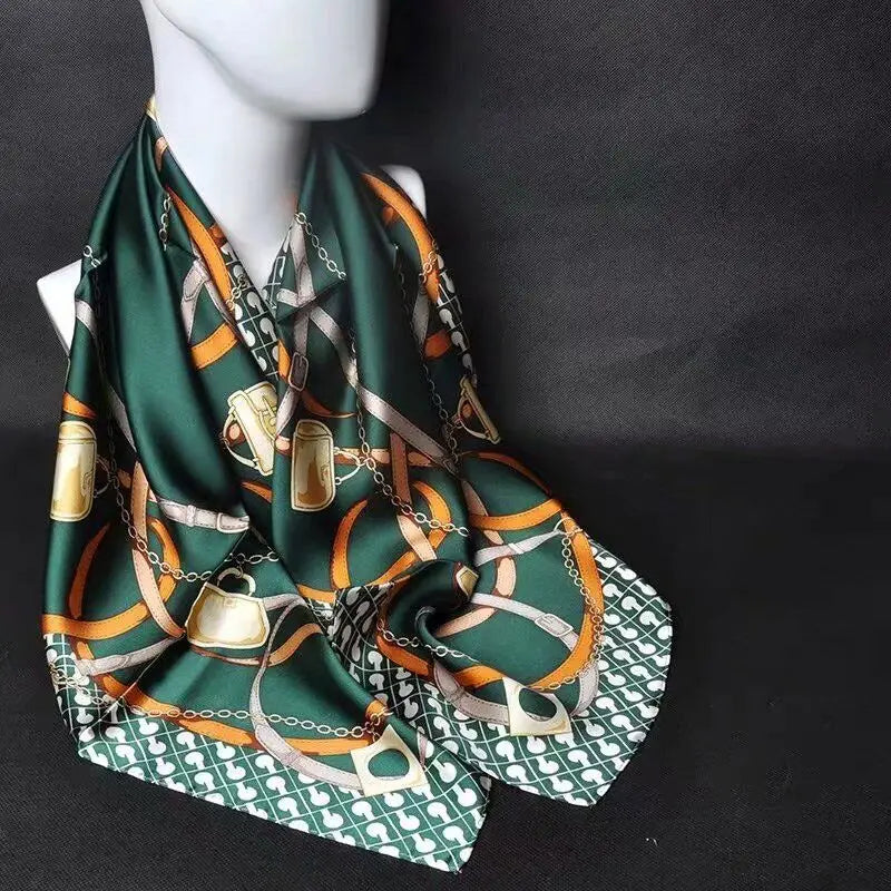 Luxury 100% Satin Silk Hijab Scarf Soft Touch Personalized Square Woman's Shawl
