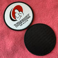 Removable Hook Backing Overlocked Border Damask Woven Badgereusable Uniform Hook Loop Clothing Woven Patch