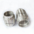 Length 102mm SS304 Flex Pipe Exhaust BellowS Tube Flex With Braiding Flexible Bellows