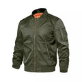 Winter Thick Pilot Windproof  Green Nylon Custom Printing Embroidery Logo Waterproof Blank Padded Quilted Navy Bomber Jacket