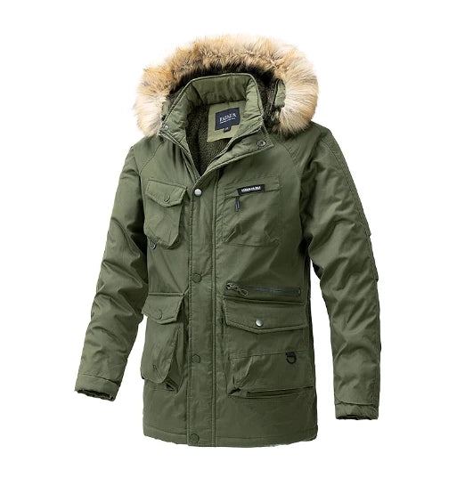 Liu Ming Cheap Wholesale Winter Casual Fleece Warm Faux Fur Hooded Jackets Outdoor Windproof Parkas Coat for Men