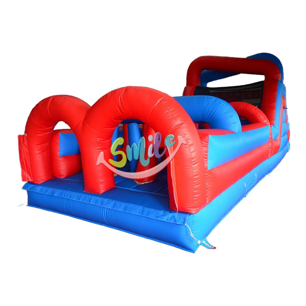 Wholesale Heavy Duty PVC Kids Outdoor Obstacle Course Inflatable Ninja Obstacle Course with Slide for Children