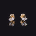 Starsgem Classic Women's 14K Solid Yellow Gold Lab Grown Diamonds Lovely Stud Earring Wedding Engagement Earrings