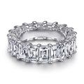 Classic Round Shape 6mm Engagement Wedding Rings 925 Sterling Silver for Couple