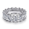 Classic Round Shape 6mm Engagement Wedding Rings 925 Sterling Silver for Couple