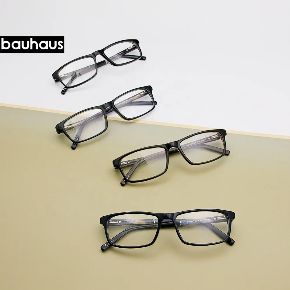 A3307 Bauhaus Ready Warehouse Wholesale Acetate Unisex Eyeglasses Optical Frame
