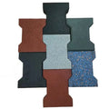 New China Outdoor Colorful Dog-Bone Rubber Pavers Safety Rubber Flooring for Playground Sports & Entertainment Products