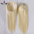 Beauty Girl Ready to Ship Products Wholesale Price Silicone Skin Topper 10a Grade Virgin Brazilian Human Hair Toppers Blonde