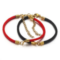 DIY Handmade Woven Stainless Steel Black Red Braided Rope Connector Bracelet Material for Bracelet Jewelry Making Women
