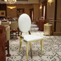 Wholesale Stainless Steel Outdoor Dining Table Luxury Stackable Dining Chairs Durable for Hotel Weddings Living Room Park Use