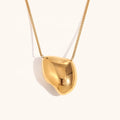 Dingran NECKLACE Irregular Geometric Meteorite Pendant Necklaces 18K PVD Gold Plated Tarnish Free Waterproof No Fade Jewelry