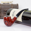 Classic Vintage Bent Wooden Tobacco Pipe for Gift Metal Pot Bakelite Resin Tobacco Pipe Wholesale