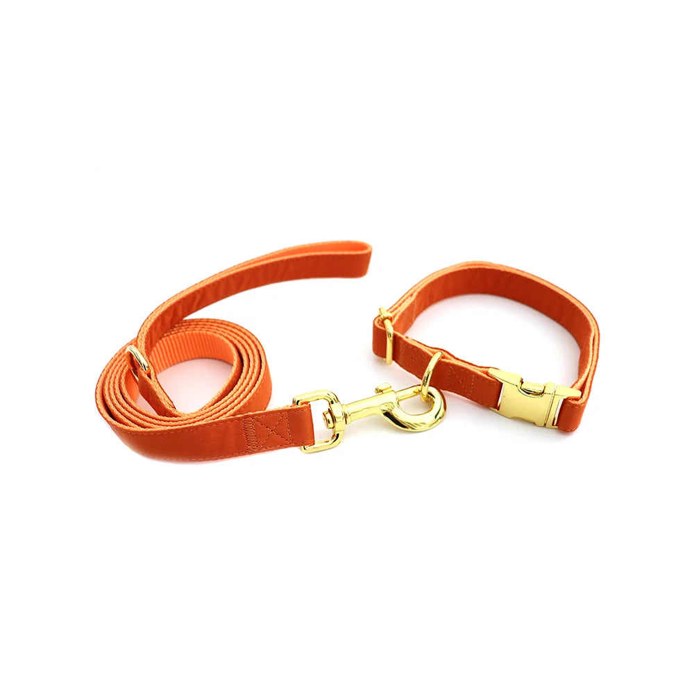 2024 Custom Leather Dog Leash Anti-Lost Adjustable Classic Vegan PU Leather Dog Collar Pet Leash for Small Medium Large Dogs