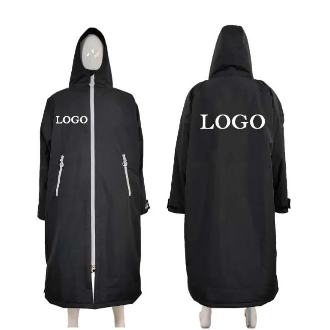 Custom Thick Fleece Hoodie Modern Style Adult & Kids Surf Dry Changing Robe Windproof & Waterproof Recycled Material MegaBDM
