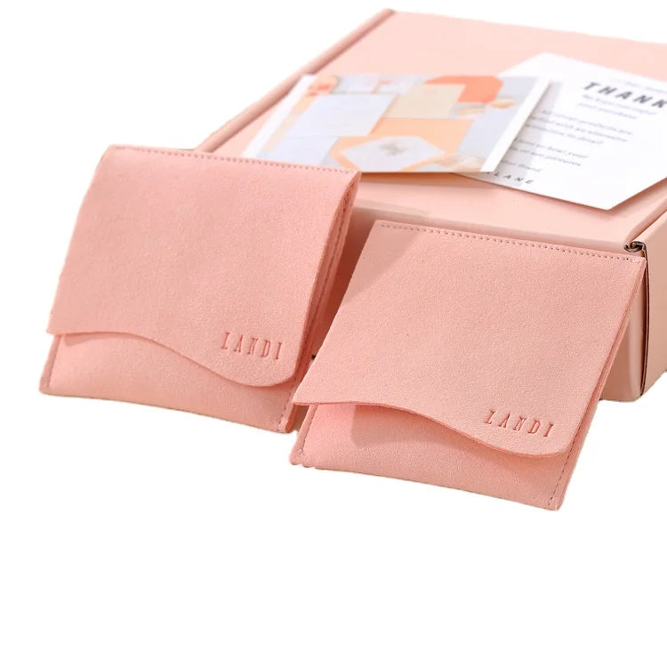 New Design Custom Logo Pink Rings Necklace Bracelet Cardboard Drawer Sliding Jewelry Gift Packaging Jewelry Box and Pouch