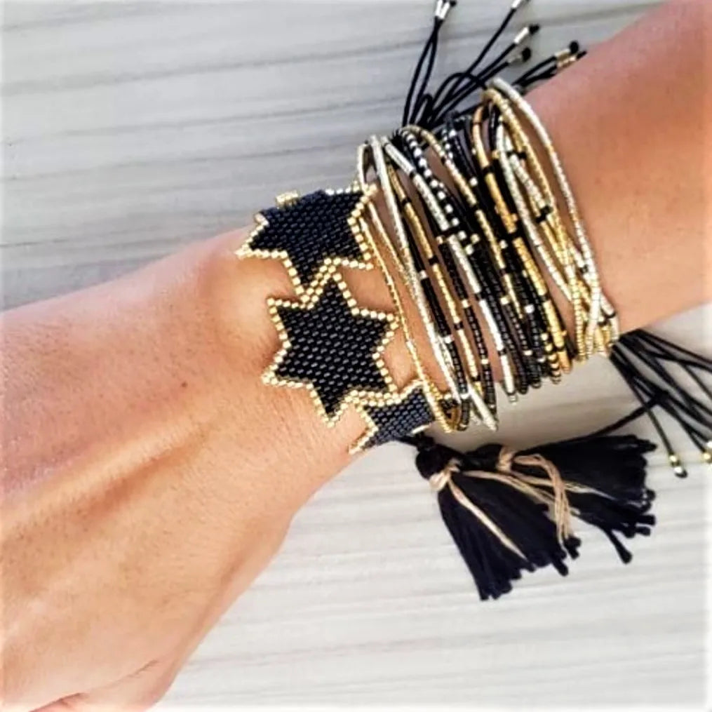 Go2boho Fashion Beads Accessory Jewelry Design Adjustable Boho Pulseras Handmade Miyuki Beaded Bracelets Set for Women