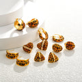 New Arrival Drop Oil Leopard Stud Earrings Fashion Design Personality 22K Gold Hoop Earrings for Women