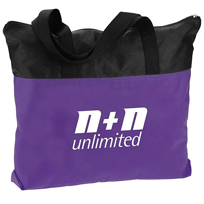 Ruthbag Eco-friendly Reusable Zip Tote Airy Non-Woven Polypropylene Medium Zhejiang Grocery Shopping Bags with Letter Pattern