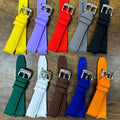 Custom Logo Good Rubber Watch Band Silicone Curved End Rubber Strap Dive Watch Band 18mm 20mm 21mm 22mm 24mm for Dive Watches