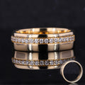 Starsgem Custom Men's Jewelry Rings 14K Solid Gold Wedding Moissanite Ring