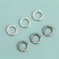 Wholesale 925 Sterling Sliver Closed Wave Curve Twisted Jump Rings Antique Silver Rings for Bracelet Jewelry Making Accessories