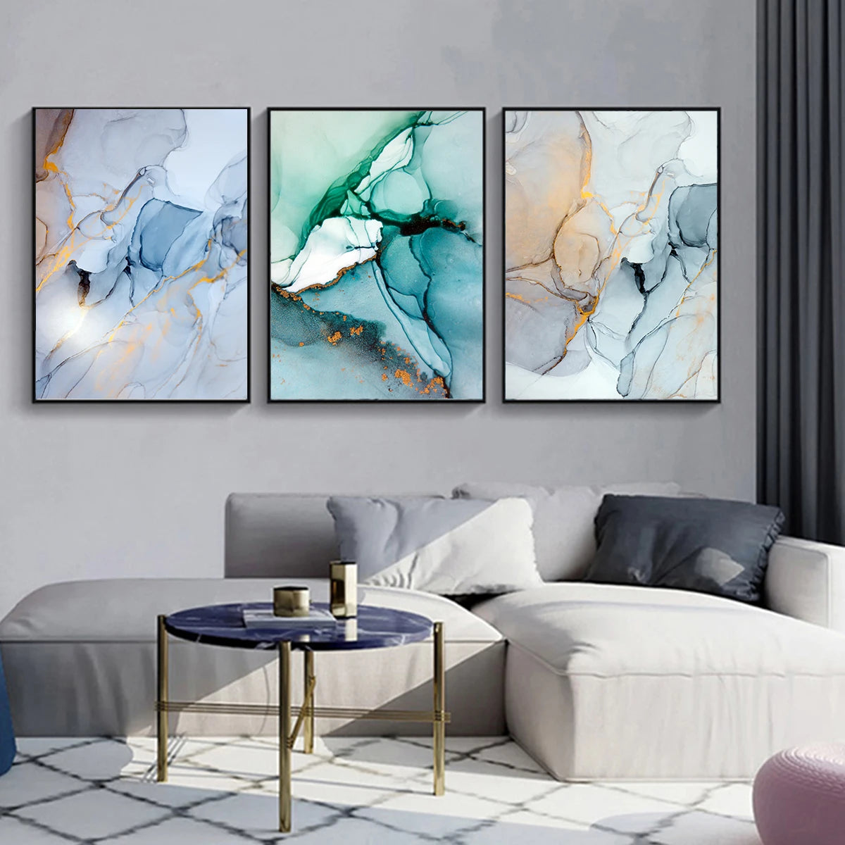 Marble Texture Canvas Poster Abstract Nordic Wall Art Print Modern Home Decor