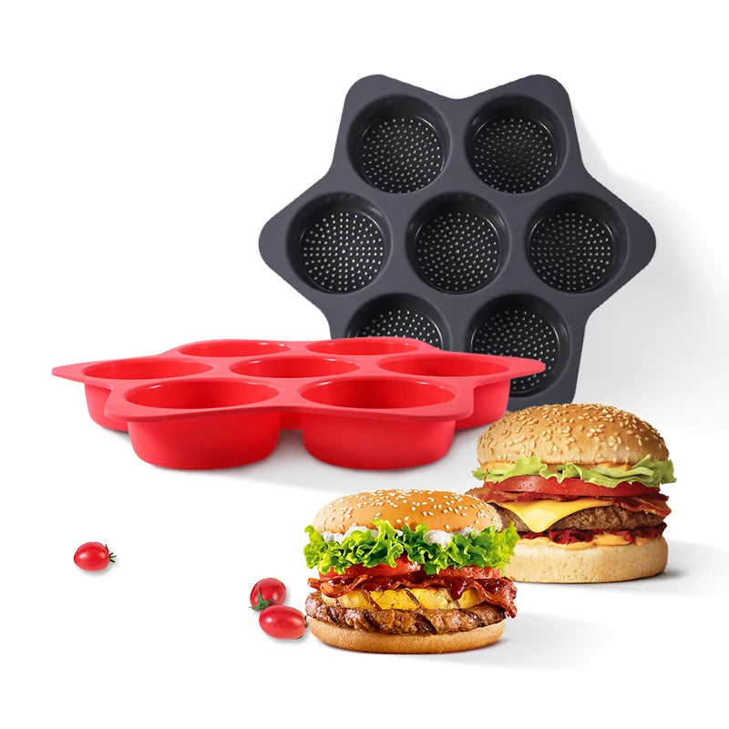 Silicone Burger Mold Hamburger Press Patty Maker Bbq Reusable Nonstick for Grilling Large Mini With Measurements Tray Cooking