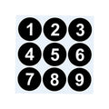 2-3 Inch Digital  Adhesive 1-50 Serial Number Sticker Job Number Serial Number Label