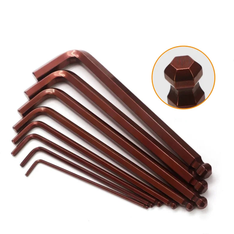 Stainless Steel Hex Key Set Metric and Imperial Allen Key L-Wrench Tool Kit High Torque 2000lb-ft for Industrial DIY Repair