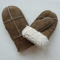 Sample Support Ready to Shipment | Factory Various Camel Colors Double Face Sheepskin Mitten&Gloves for Kids